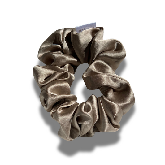 Large Silk Scrunchie - Champagne