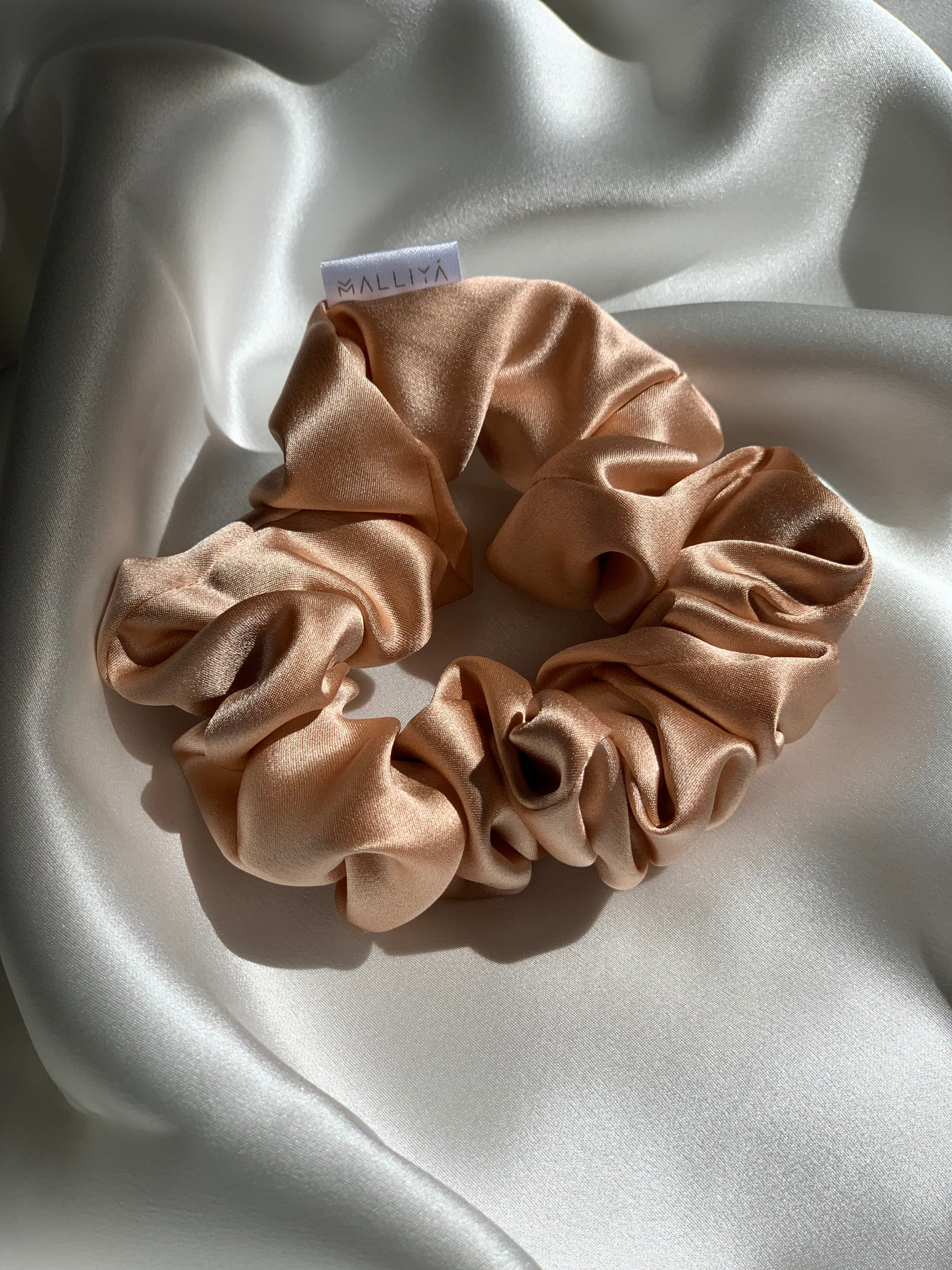 Silk Hair Ties with Crystals: Rose Gold and Lavender