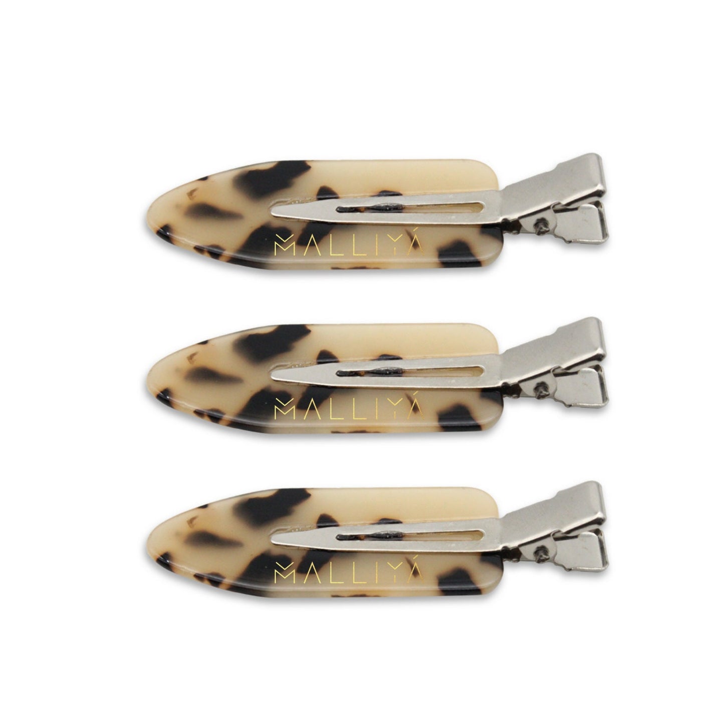 6pc No Crease Clips - Blonde Tortoise - Malliya